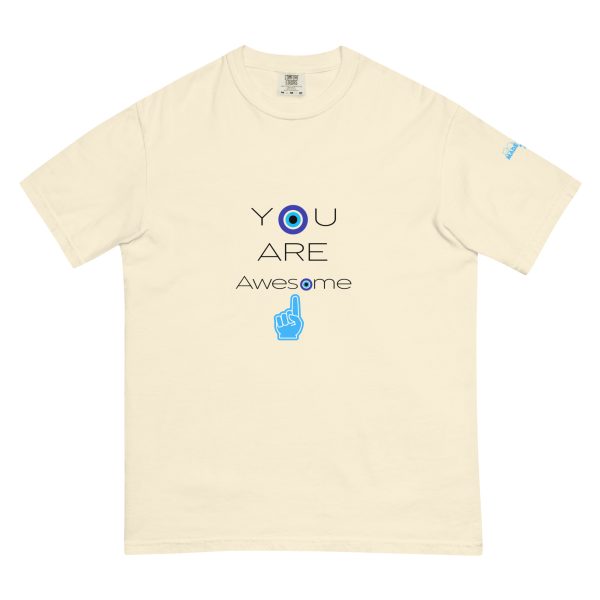 You are awesome Unisex garment-dyed heavyweight t-shirt - Image 3